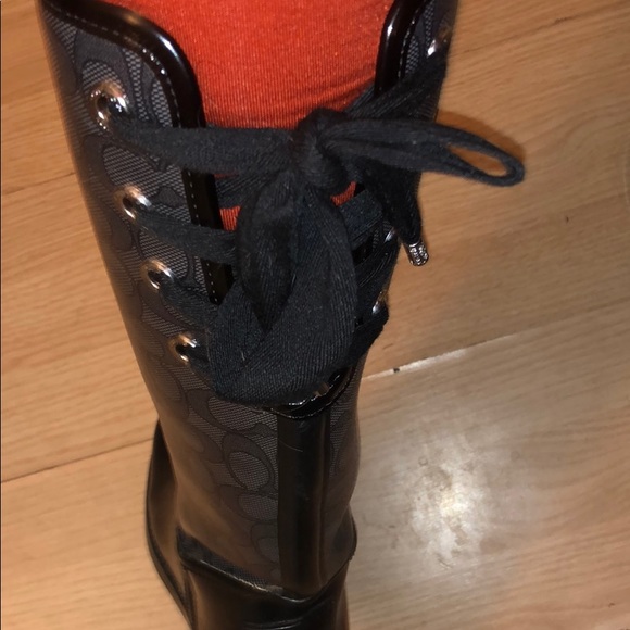 COPY - Black Coach Monogram Rain Boot - Picture 3 of 8